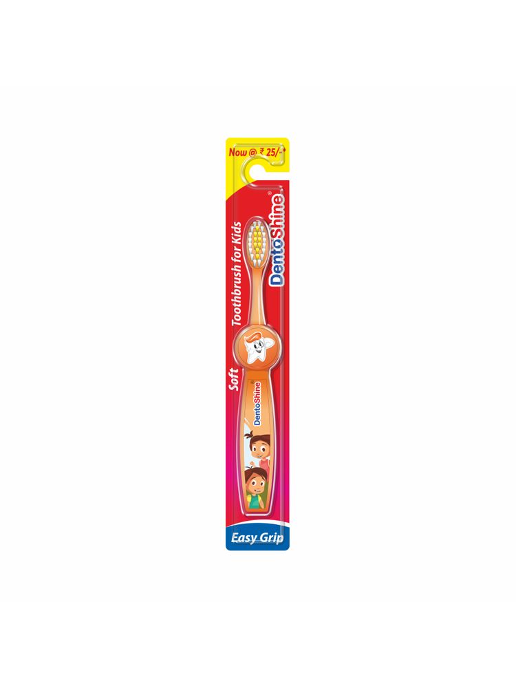 Dentoshine Easy Grip Toothbrush For Kids - Orange-picture-14
