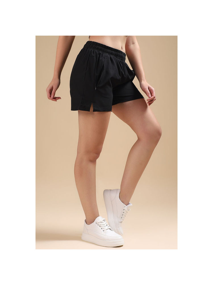 RYZ Black Core Gym Shorts with Towel Loop-picture-22