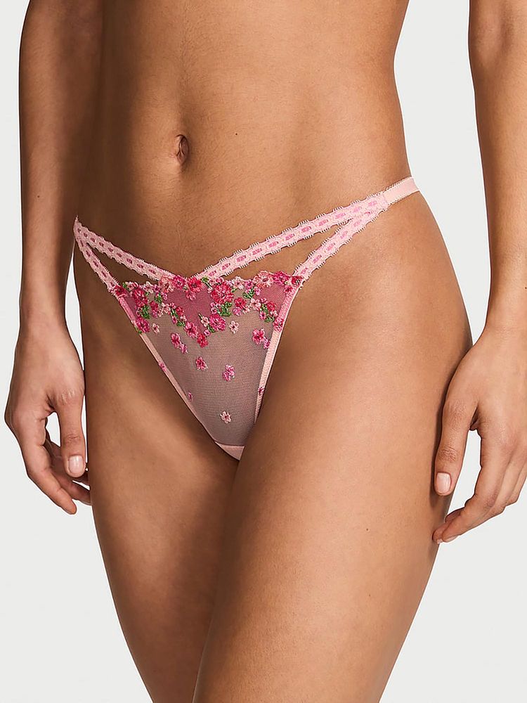 victoria's secret intimates Victoria's Secret Pink Dream Angels Hearts and Roses Embroidery Brazilian Panty-picture-19