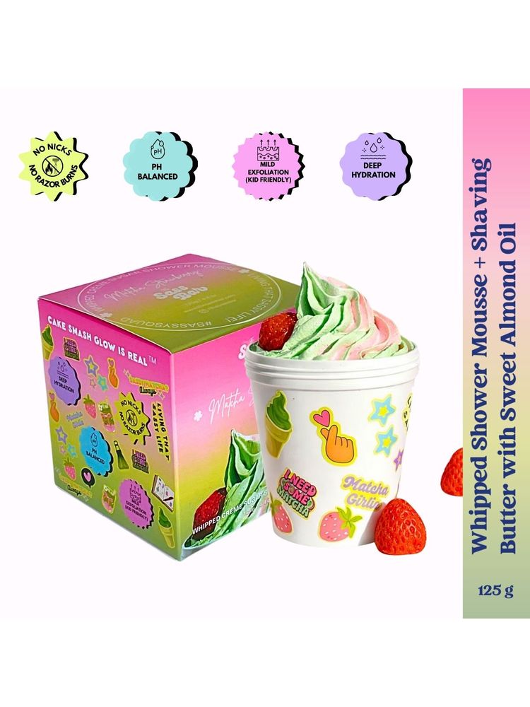 The Sass Bar Matcha Strawberry Whipped Creme Shaving Butter + Shower Mousse-picture-24