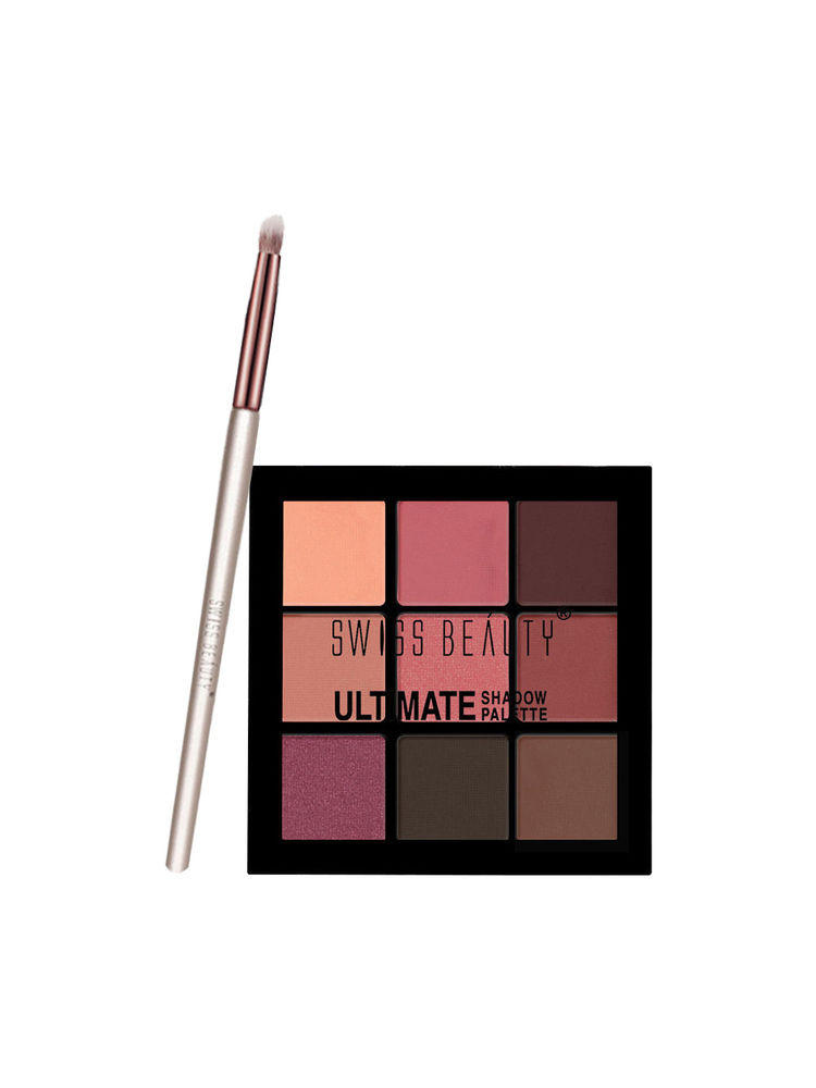 Swiss Beauty Ultimate Shadow Palette & Eyeshadow Brush Combo