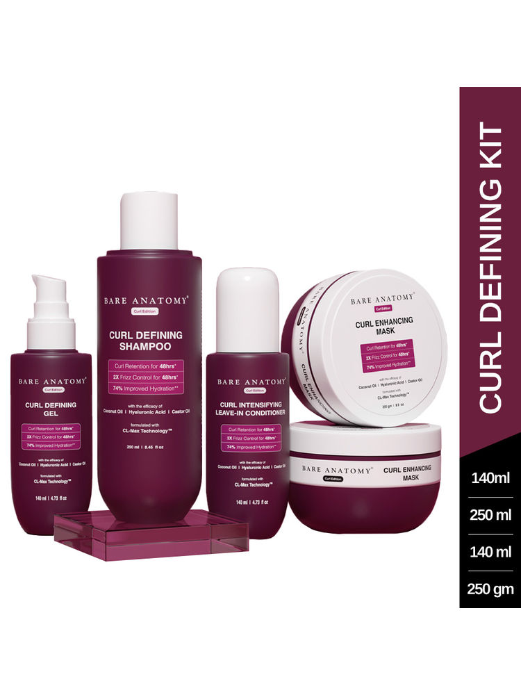 Bare Anatomy Curl Defining Shampoo + Mask + Leave In Conditioner + Gel