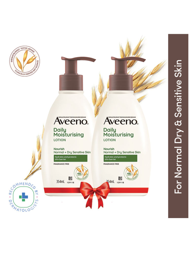 Aveeno Daily Moisturising Lotion Pack of 2 | Body Moisturizer For Normal, Dry & Sensitive Skin-picture-24