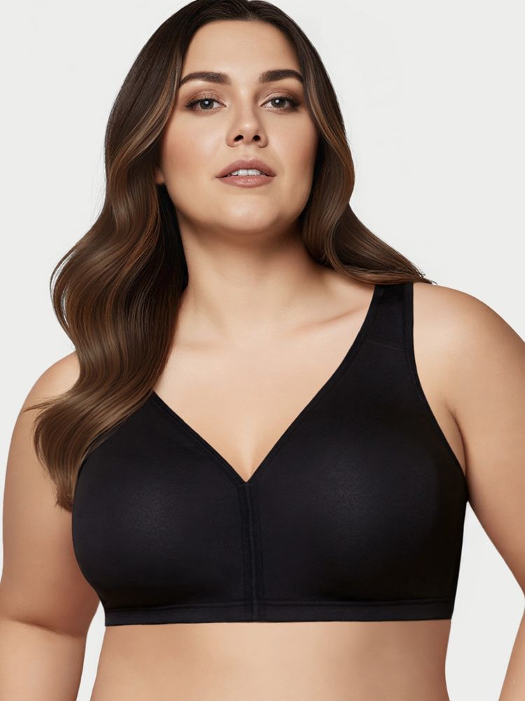 Enamor Black Cotton Solid Bra-picture-20