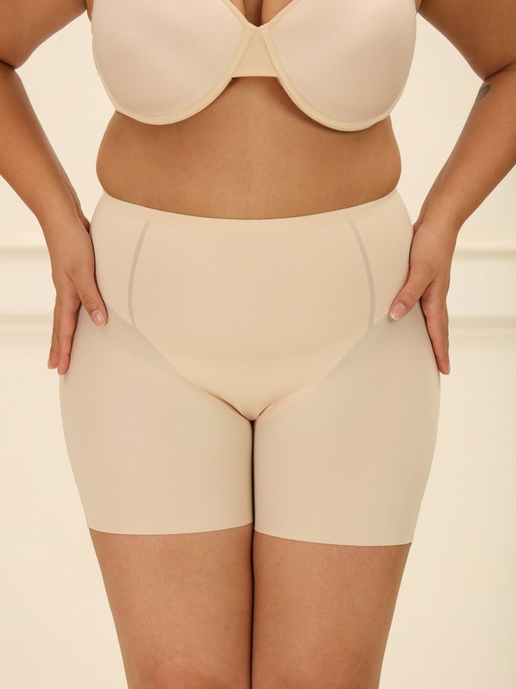 Underneat Beige Nylon Solid Shorts-picture-24