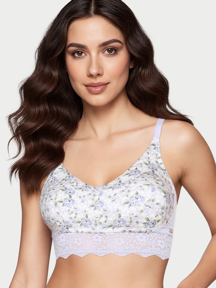 Enamor Lavender Modal Floral Bra-picture-24