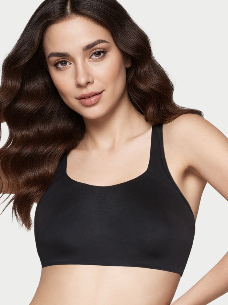 Enamor Black Bamboo Solid Bra-picture-13