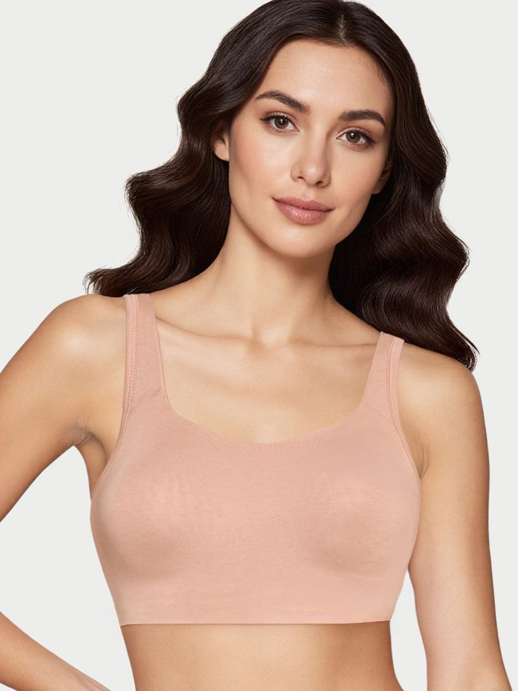Enamor Beige Bamboo Solid Bra-picture-19