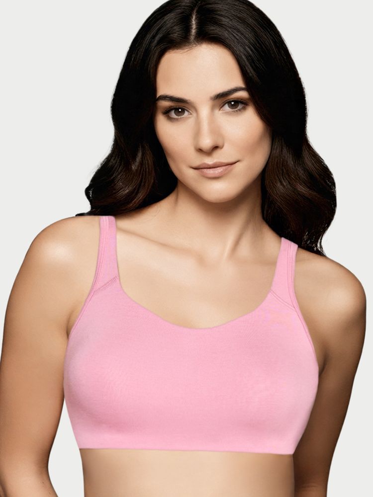 Enamor Pink Bamboo Solid Bra-picture-24