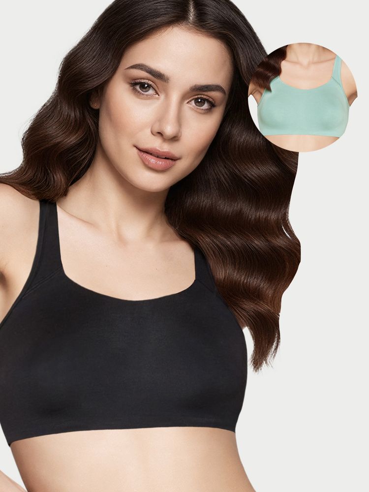 Enamor Multi-Color Bamboo Solid Bra (Pack of 2)-picture-19
