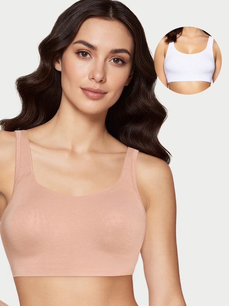 Enamor Multi-Color Bamboo Solid Bra (Pack of 2)-picture-18