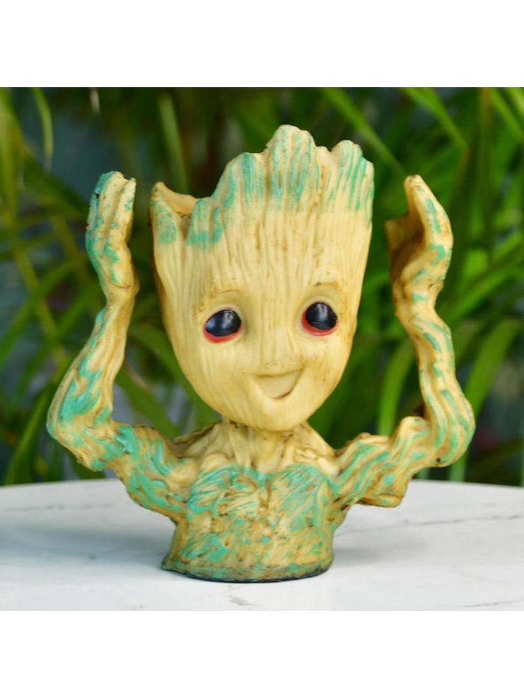 SOWPEACE Green Groot Figurine Planter with Hands Up-picture-46