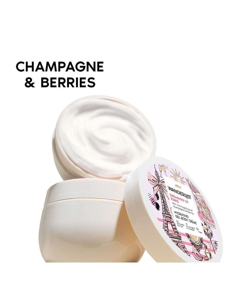 Nykaa Wanderlust Dreaming of Paris Hydrating Gel Body Creme with Champagne and Strawberry-image-22