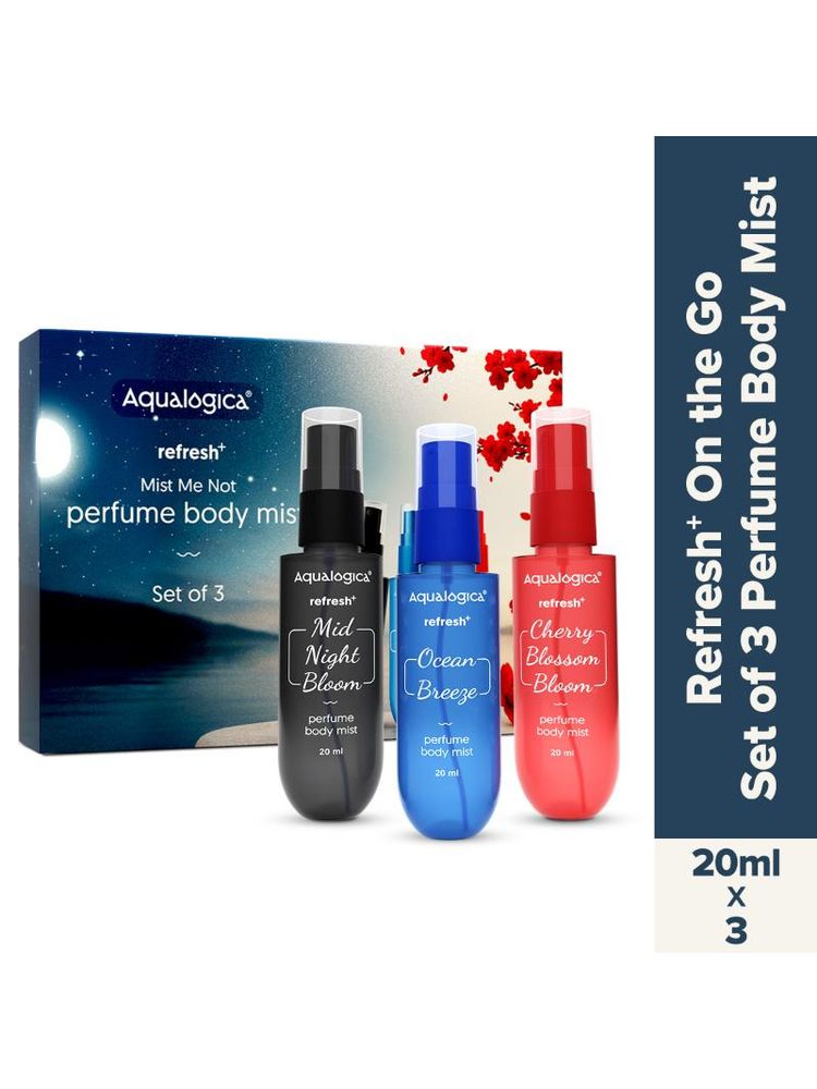 Aqualogica Refresh + Mist Me Not Perfume Body Mist - Set Of 3-picture-14