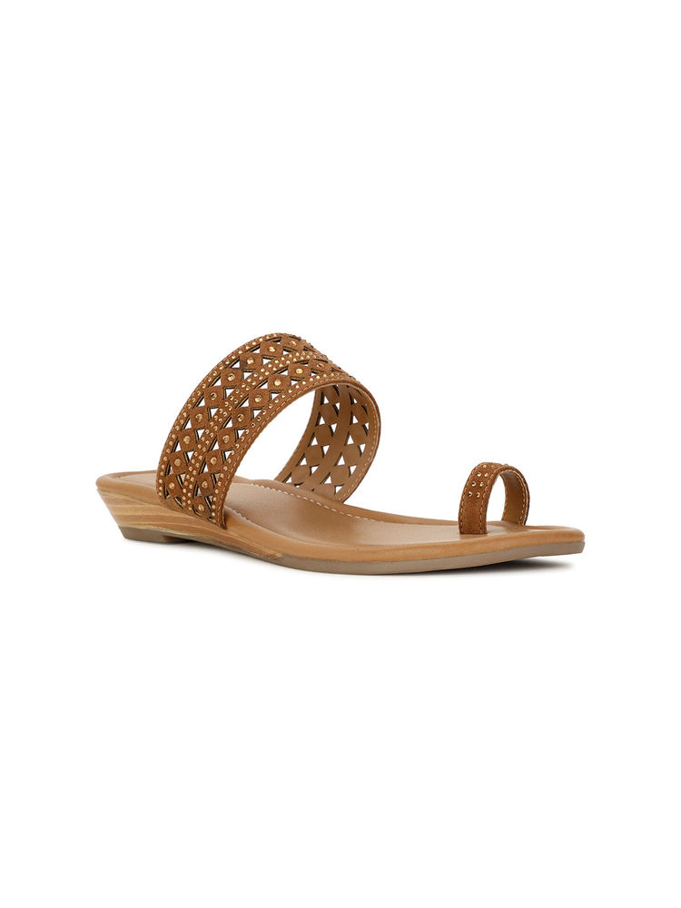 Bata Women Brown Open Back Sandals-picture-16