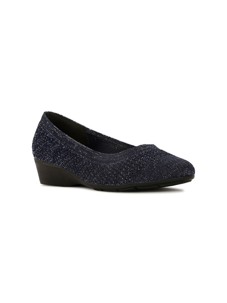 Bata Women Navy Blue Slip-On Wedges-image-27