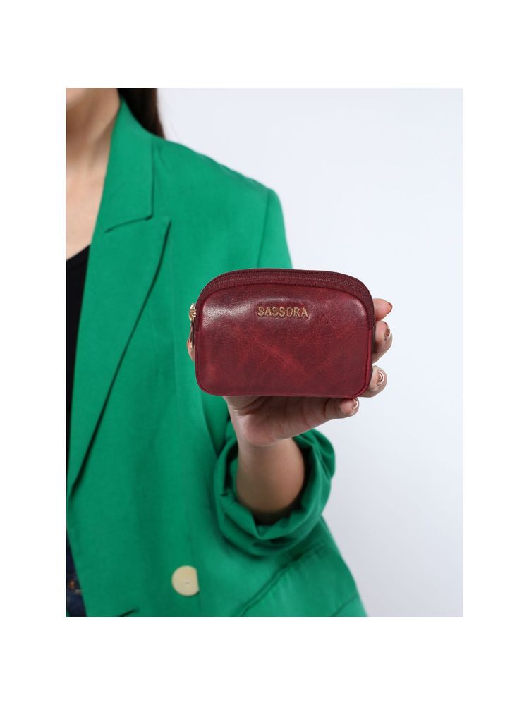 Sassora Genuine Leather Women Coin Pouch (S)-image-21