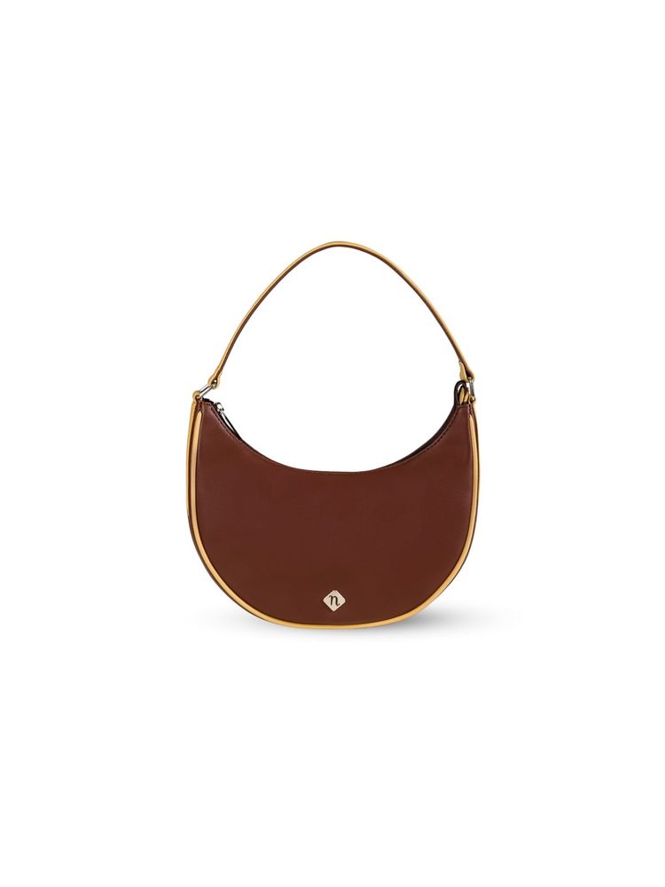 Nestasia Coffee Brown Moon Handbag for Women (S)-picture-18