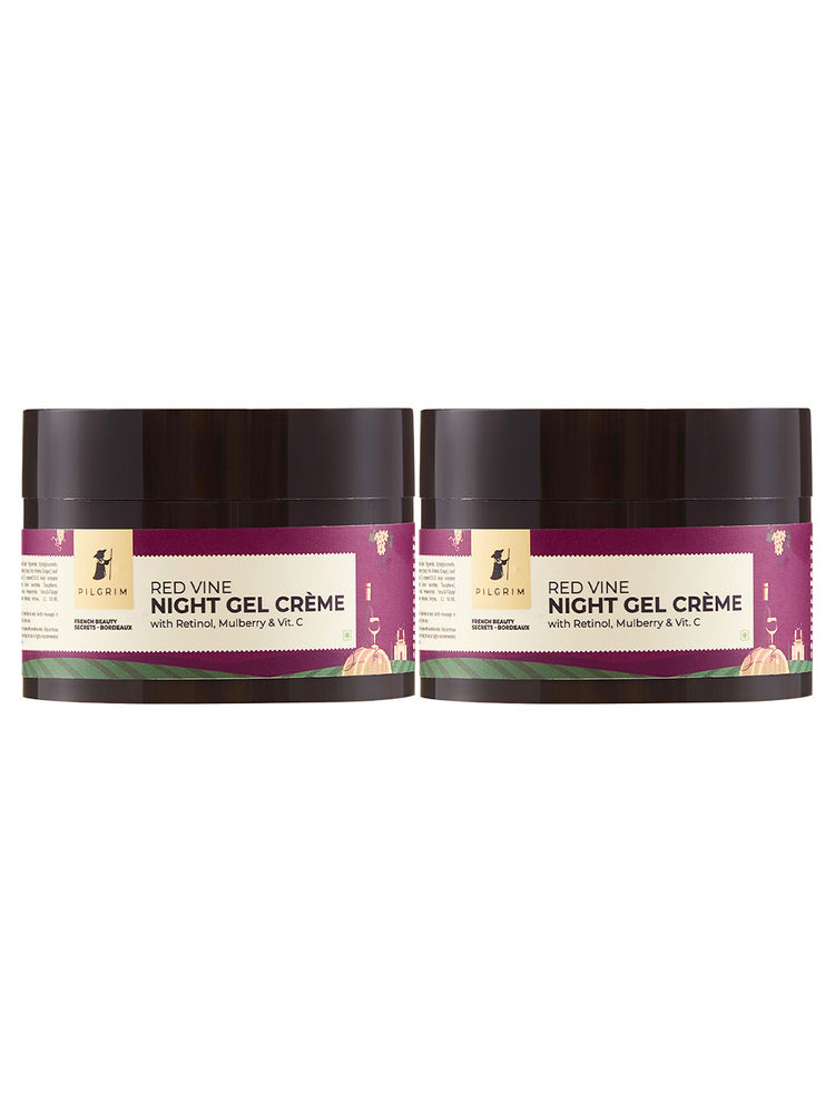 Pilgrim Red Vine Night Gel Creme With Retinol Mulberry & Vitamin C - Pack Of 2-picture-40