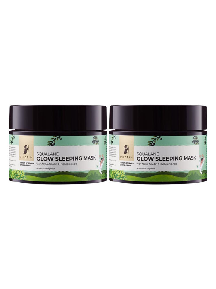 Pilgrim Squalane Glow Sleeping Mask With Alpha Arbutin & Hyaluronic Acid - Pack Of 2-picture-6