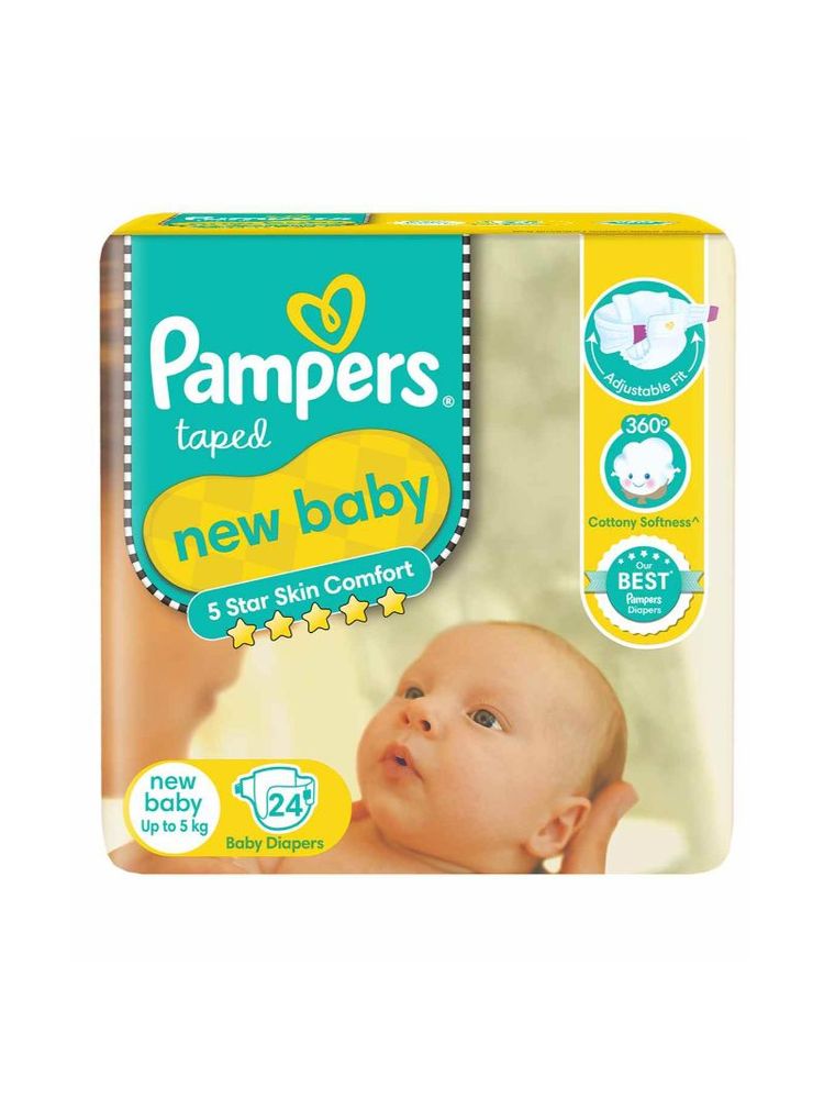 Pampers New Baby Diapers - 24 Pack