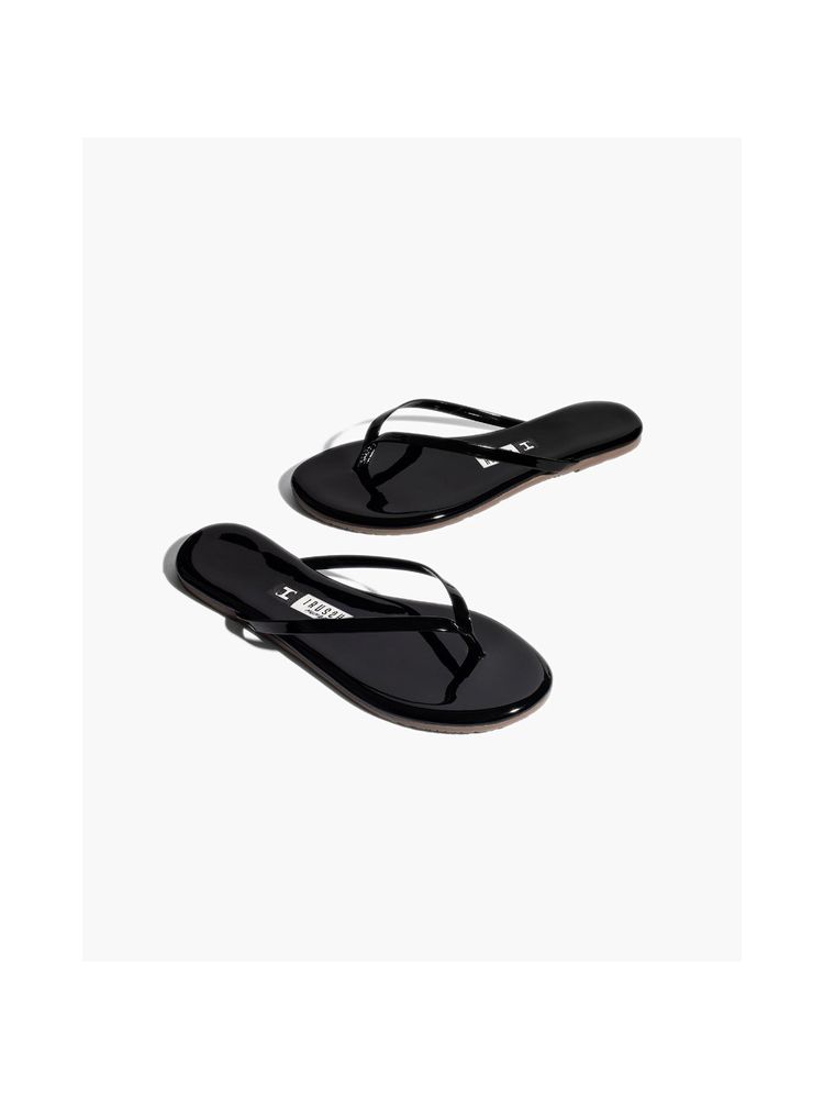 IRUSSH Memory Foam Lolita Glossy Patent Black Flat-image-1
