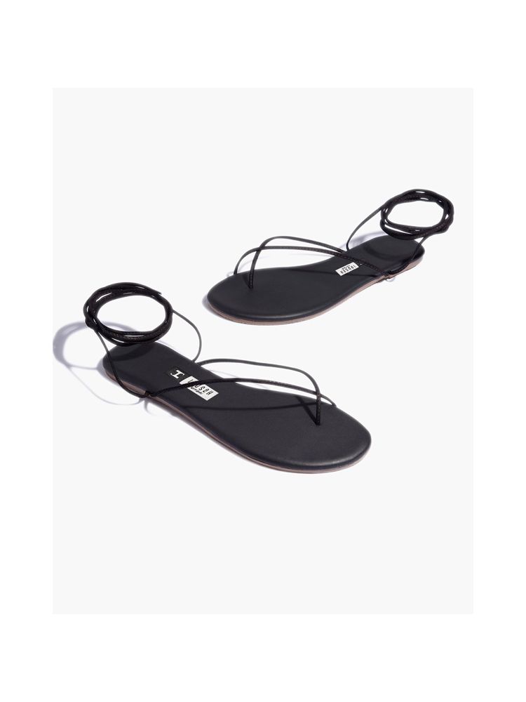 IRUSSH Memory Foam Raima Black Flat Sandals-image-47