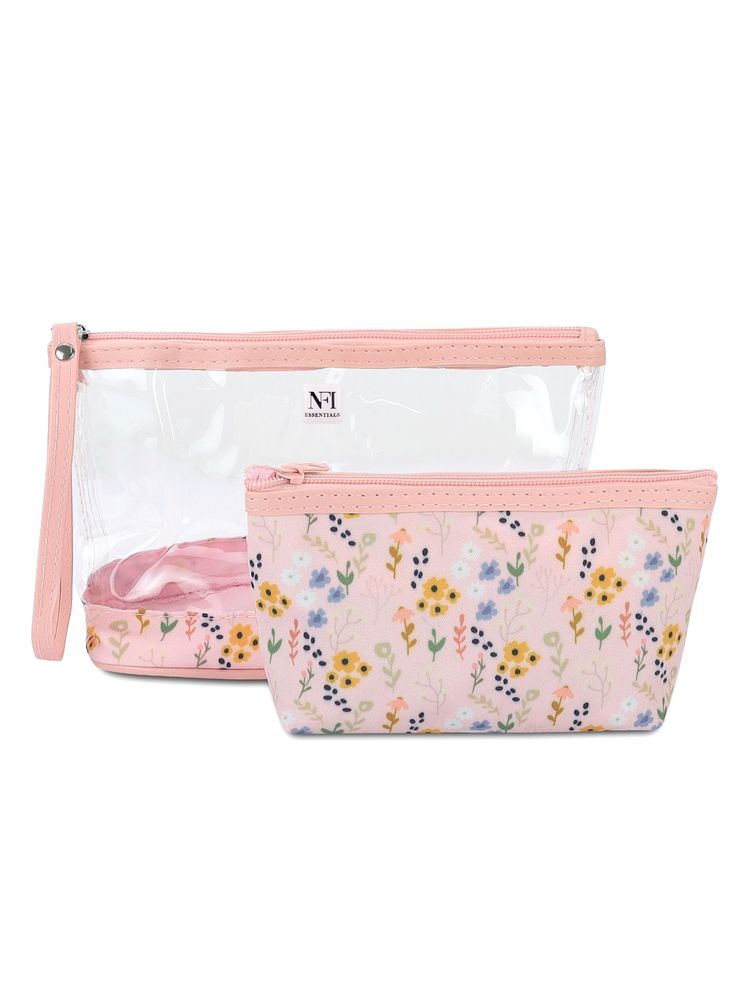 NFI Essentials Women's Floral Cosmetic Travel Makeup Pouch (Pack of 2)-picture-40