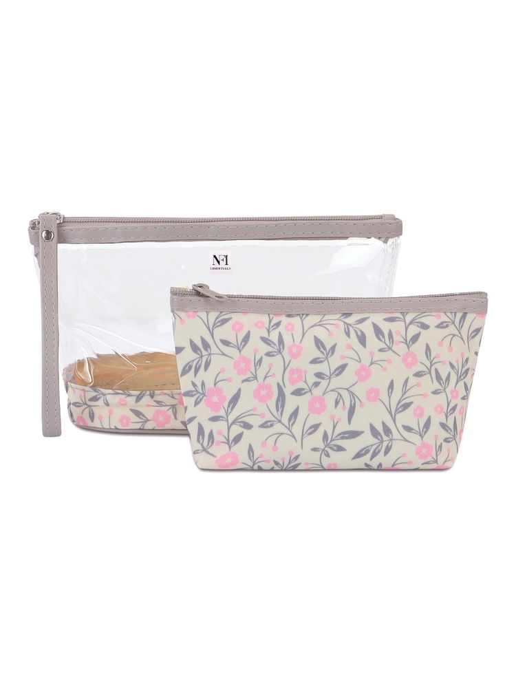 NFI Essentials Women's Floral Cosmetic Travel Makeup Pouch (Pack of 2)-picture-30
