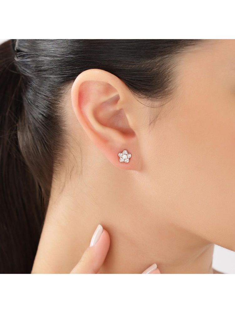 JUPRA Rose Gold Plated Plum Blossom Flower 925 Sterling Silver Stud Earrings-image-42