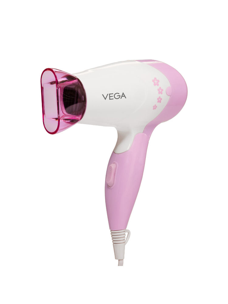 VEGA Insta Glam Foldable 1000 Watts Hair Dryer with 2 Heat/Speed Settings, VHDH-20, (Made in India)