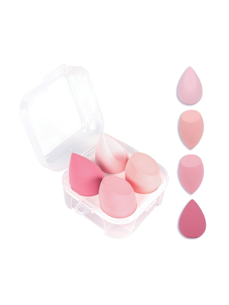 Feel Good Club Blender Bakery - 4 Makeup Sponges In Box (Beauty Applicator Puffs & Storage Case)