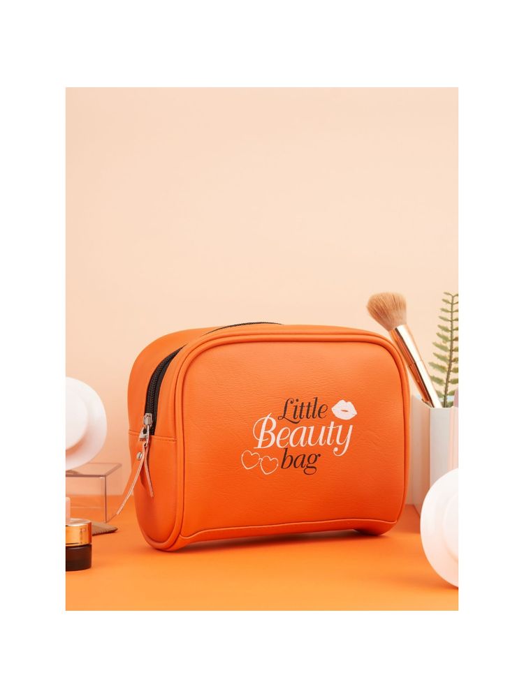 Doodle Collection Premium Vegan Leather Women Cosmetic Pouch - Little Beauty Bag