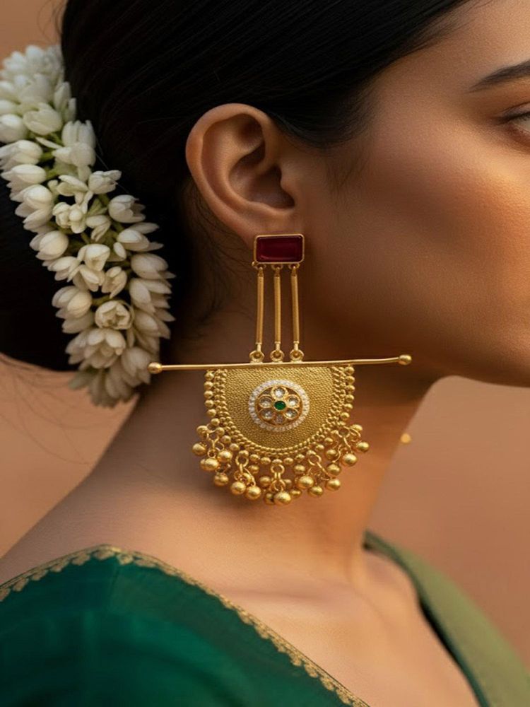 PANASH Multi-Color Geometric Dangler Earrings-picture-13