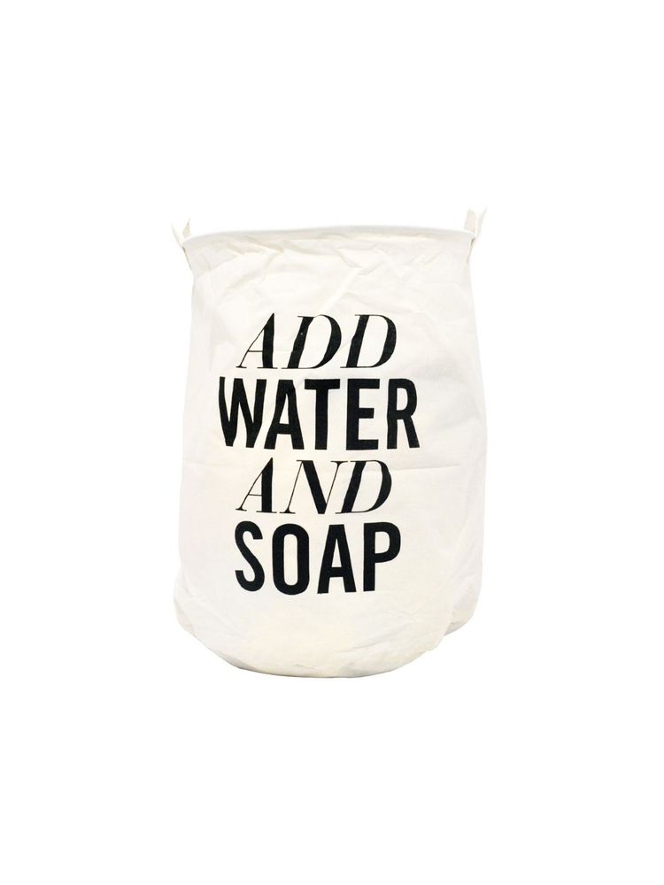 EZ Life Add Water & Soap Black White Laundry Basket (40 x 50 cms) 1 Pc-picture-11