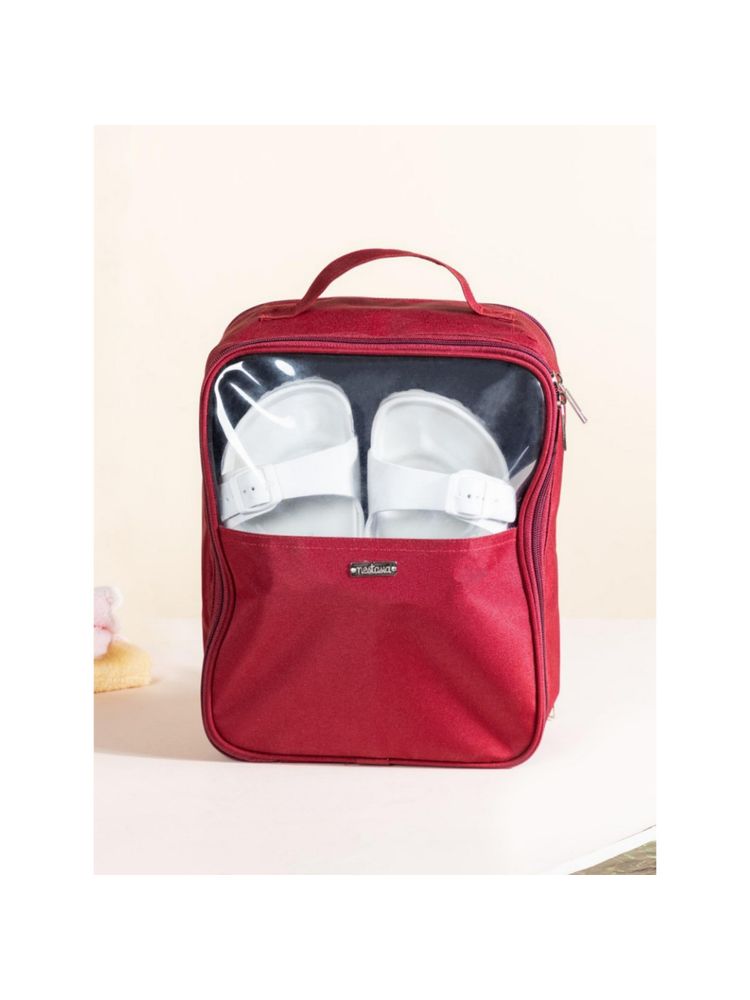 Nestasia Red and Transparent Shoe Bag Waterproof Sporty-picture-0