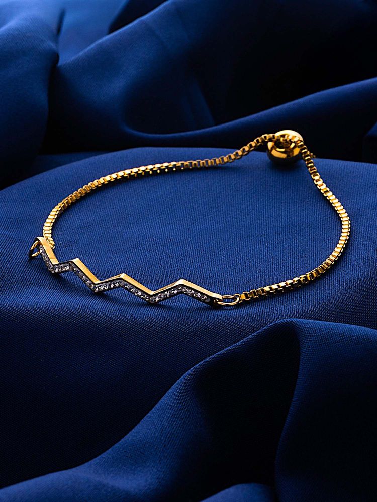 Vogue Panash White Brass Stones Bracelet-picture-9
