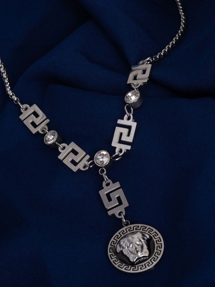 Vogue Panash Silver Brass Statement Necklace-image-42