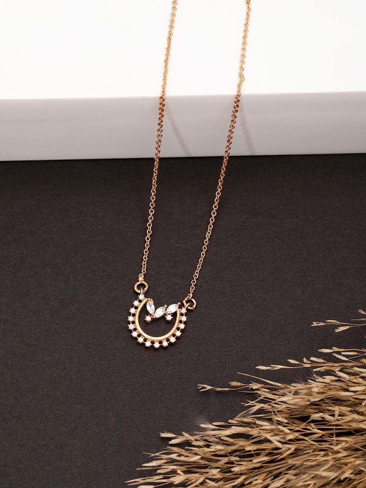 Vogue Panash White Brass Stones Necklace-picture-8