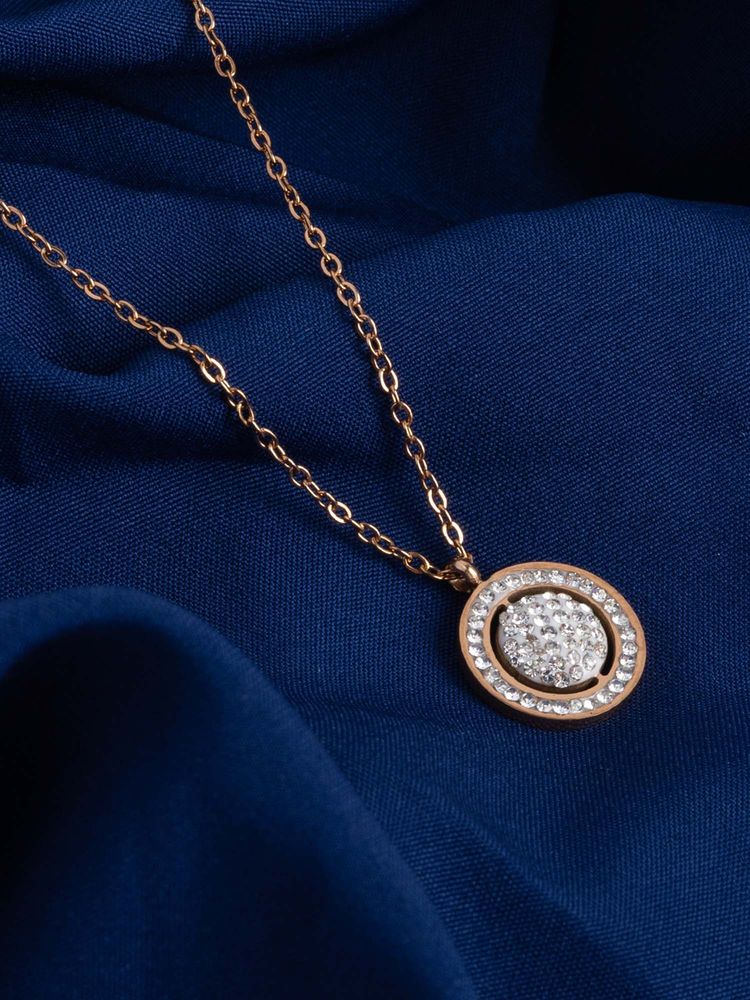 Vogue Panash White Brass Stones Necklace-picture-5