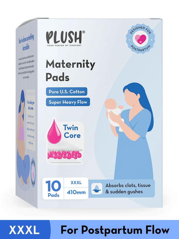 Plush XXXL 410 Mm Maternity Pads For Postpartum Bleeding - Pack Of 10-image-45