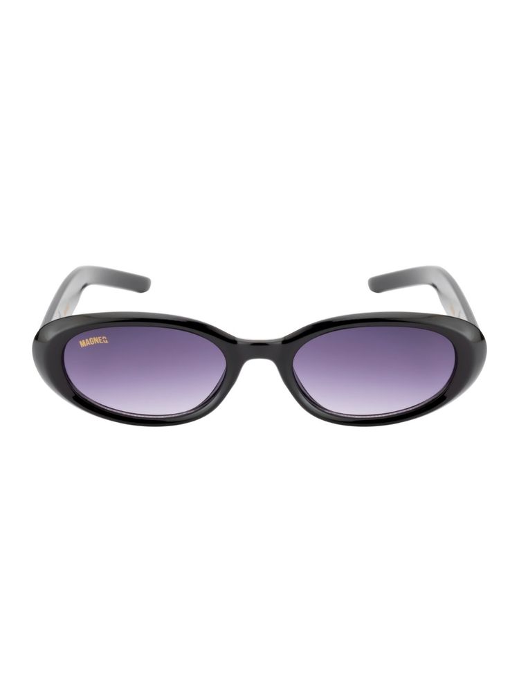 MAGNEQ Purple Oval Shaped Uv Protected Sunglasses-picture-24