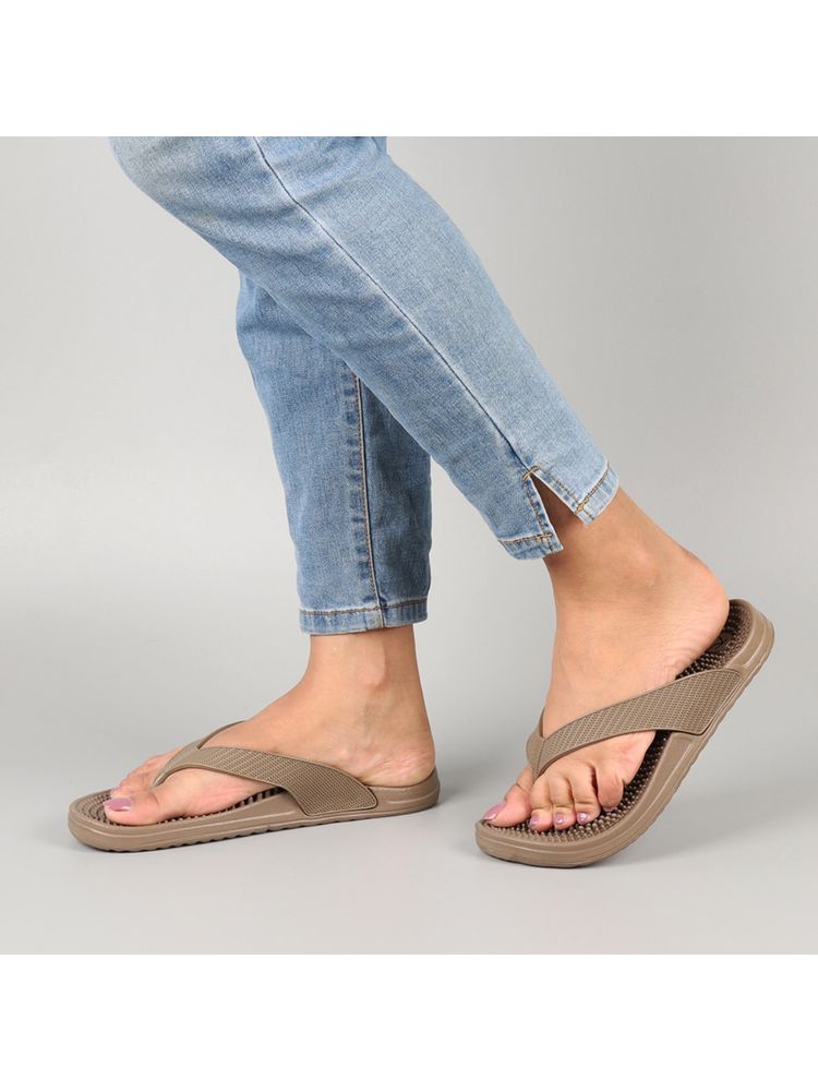 Indifeet Brown Comfortable Acupressure Flipflops-picture-27