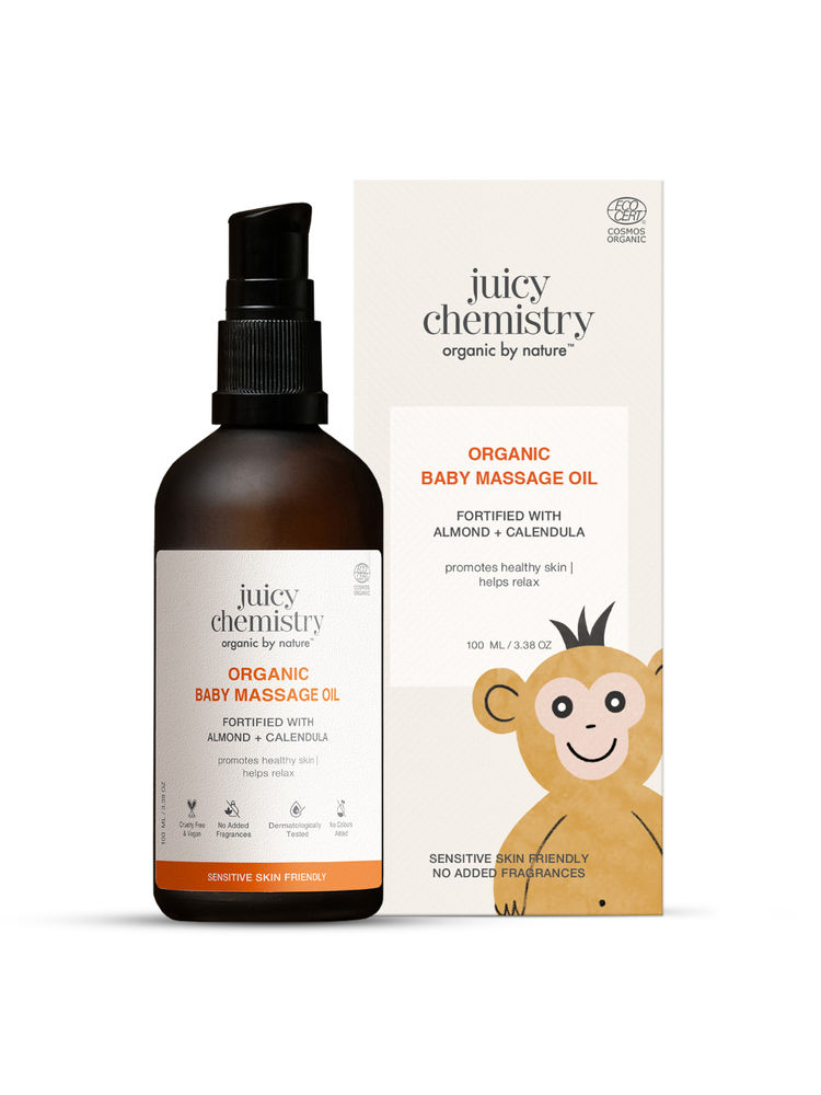 Juicy Chemistry Almond,Calendula & Vitamin E - Organic Baby Massage Oil