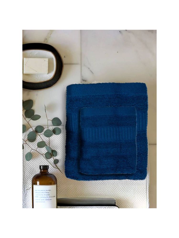 Mush Bamboo 550 GSM Hand Face Towel Navy Blue (Pack of 2)