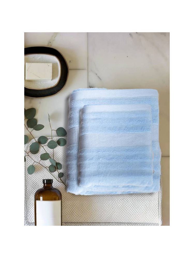 Mush Bamboo 550 GSM Hand Face Towel Sky Blue (Pack of 2)-picture-24