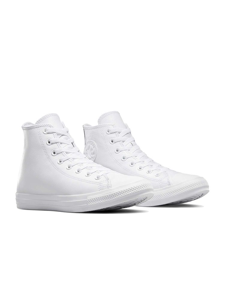 Converse Unisex Chuck Taylor All Star Leather High Top White Sneakers-picture-28
