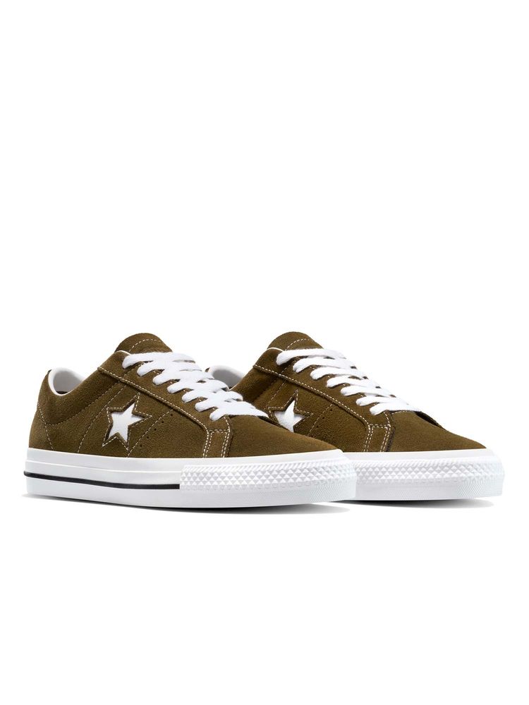 Converse Unisex CONS One Star Pro Suede Low Top Olive Sneakers-picture-36