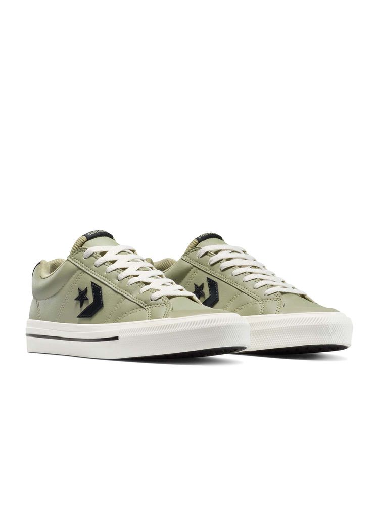 Converse Unisex Sport Casual Faux Leather Low Top Olive Sneakers-image-2