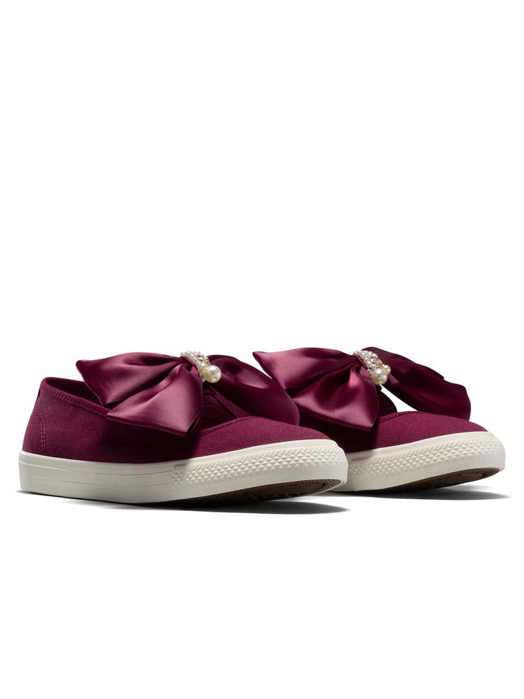 Converse Women Chuck Taylor All Star Dainty Ballerina Charms Slip On Burgundy Sneakers-picture-40